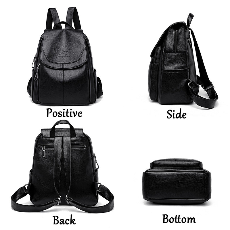 Mini Backpack Women - Vintage Soft Leather Backpack for Women