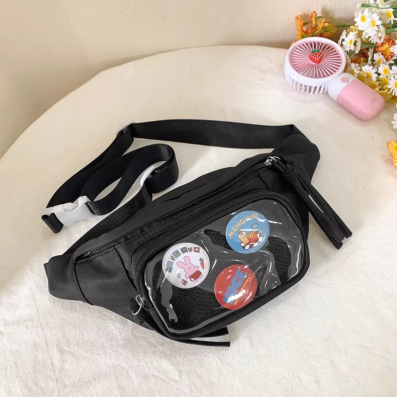 Women Bags Pack - Cute Transparent Pocket Waist Bag for