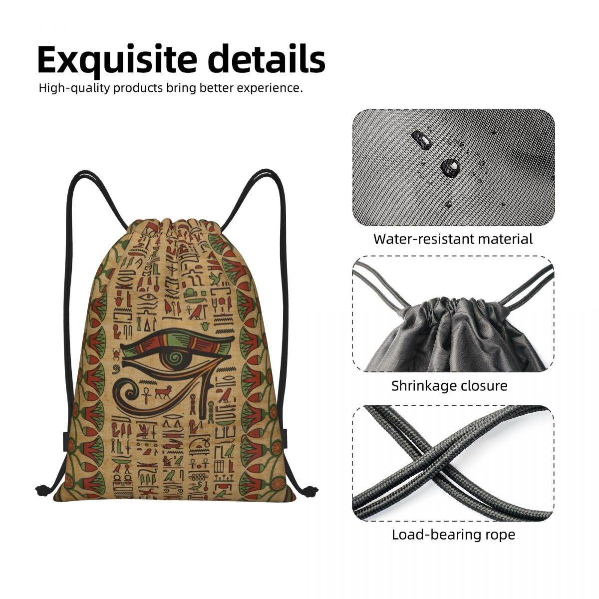 Egyptian Eye Of Horus Drawstri - Women Bags In Egypt recension och pris
