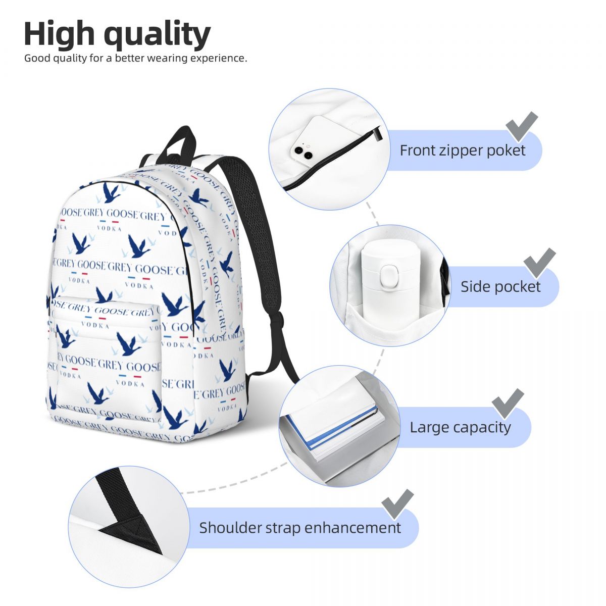 Grey Goose Vodka Student Backp - Women Bags Grey recension och pris