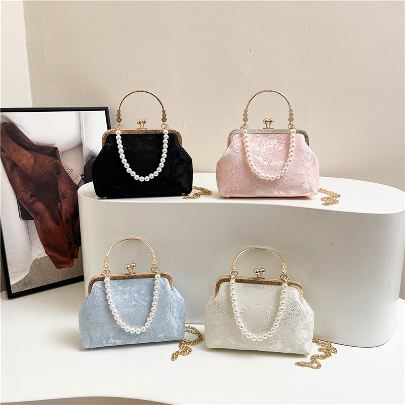 Vintage Classic Lace Bag pearl - Evening Bag Beaded recension och pris