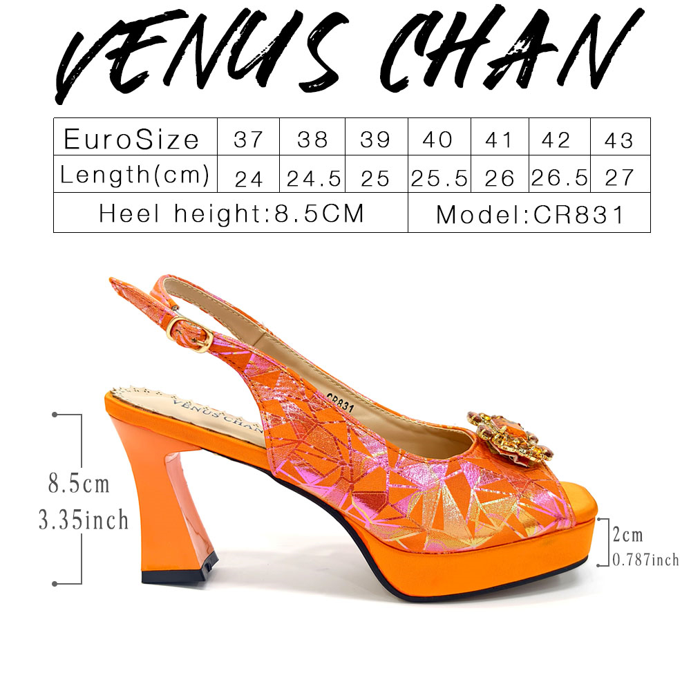 Venus Chan 2025 INS Orange Col - Women Bags And Shoes recension och pris