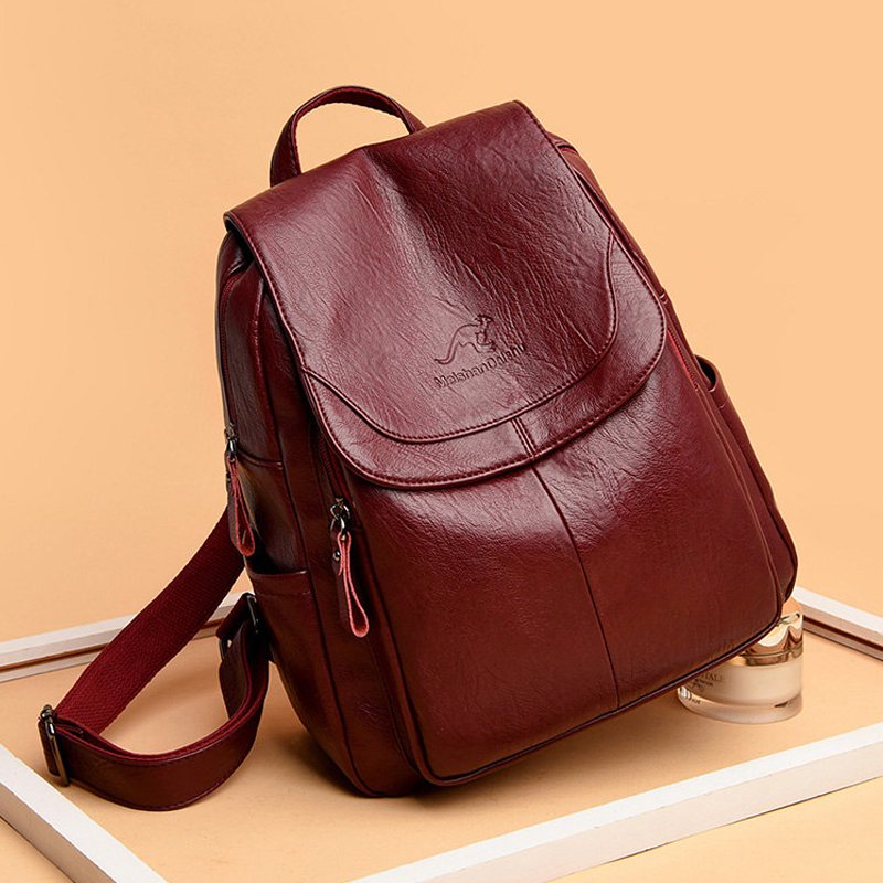 Vintage Soft Leather Backpack  - Mini Backpack Women recension och pris