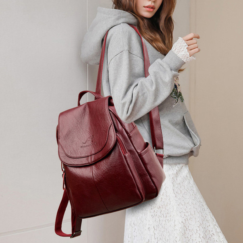 Vintage Soft Leather Backpack  - Mini Backpack Women recension och pris