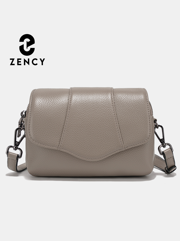 Zency Genuine Cowhide Leather  - Women Bags Grey recension och pris