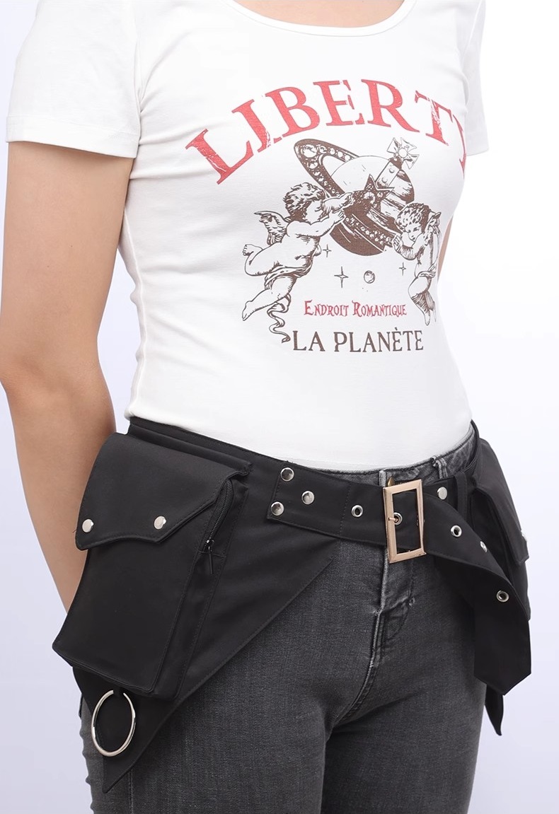 Women's Medieval Punk Waist Ba - Women Bags Pack recension och pris
