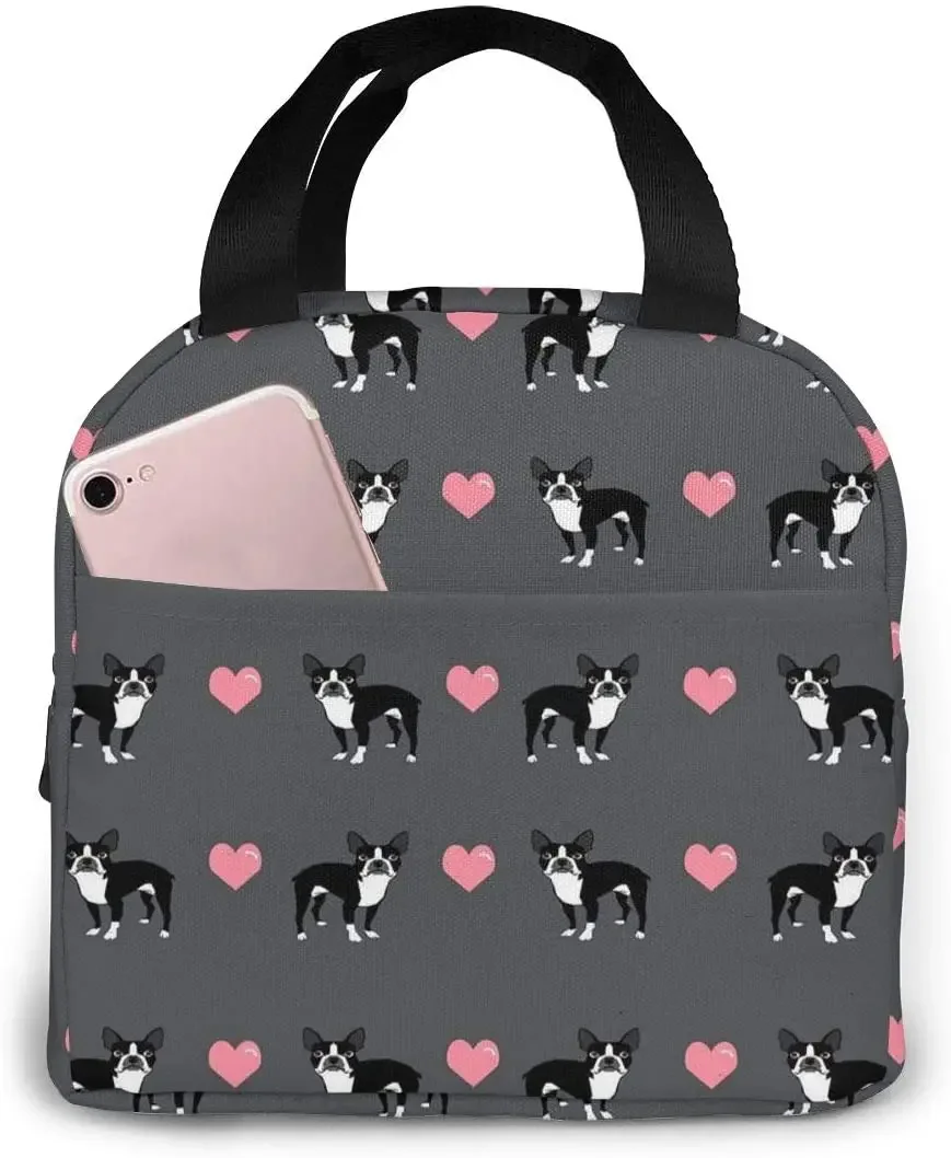 Grey Boston Terrier Insulated  - Women Bags Grey recension och pris
