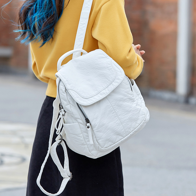Women's Backpack White Washed  - Mini Backpack Women recension och pris