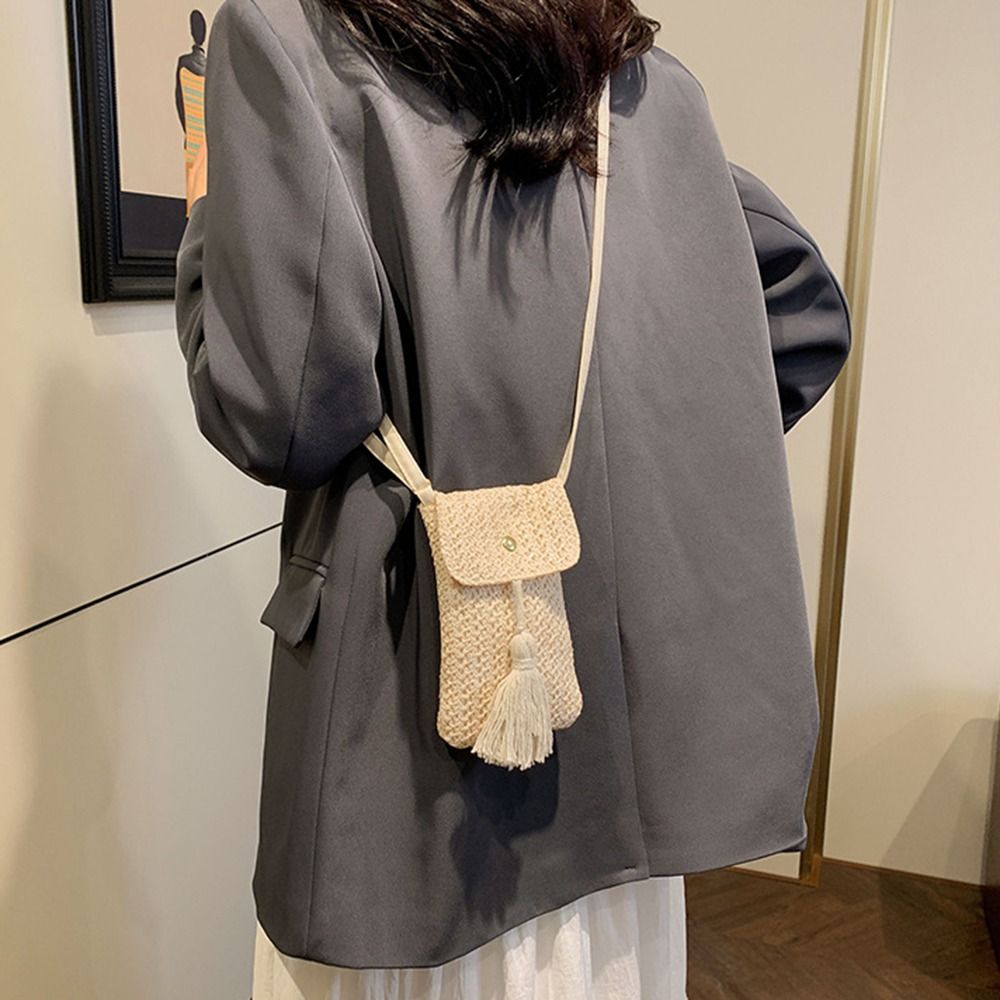 Portable Weaving Straw Woven H - Women Bags Handmade recension och pris