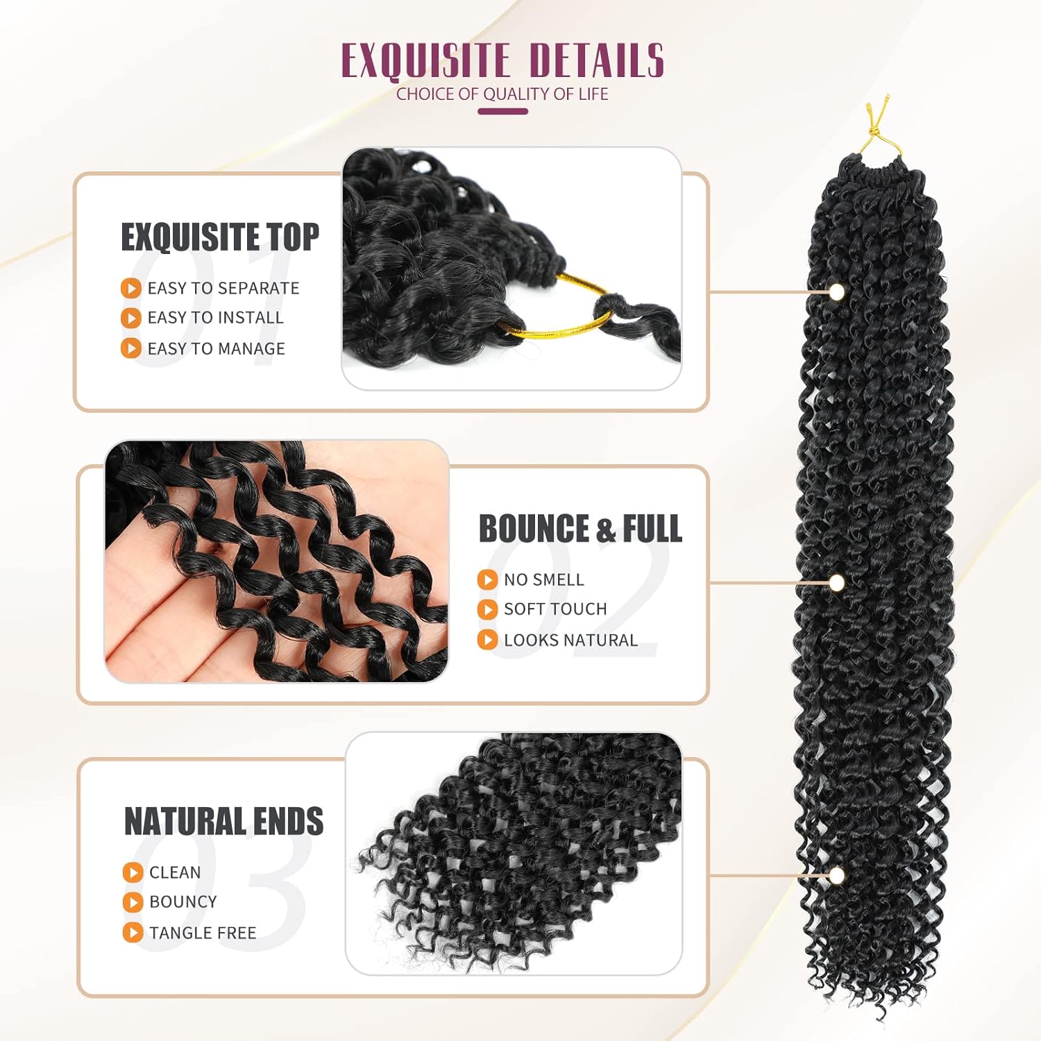 Passion Twist Crochet Hair 22I - Women Bags Pack recension och pris