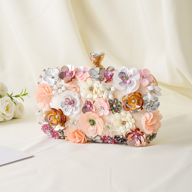 Floral Evening Dinner Handbag  - Evening Bag Beaded recension och pris