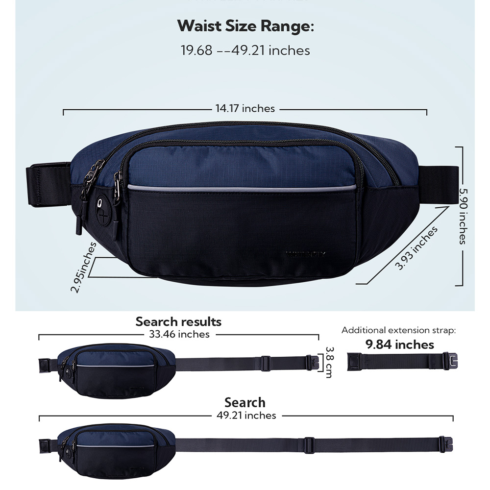 WATERFLY Fanny Pack Waist Bag  - Women Bags Pack recension och pris