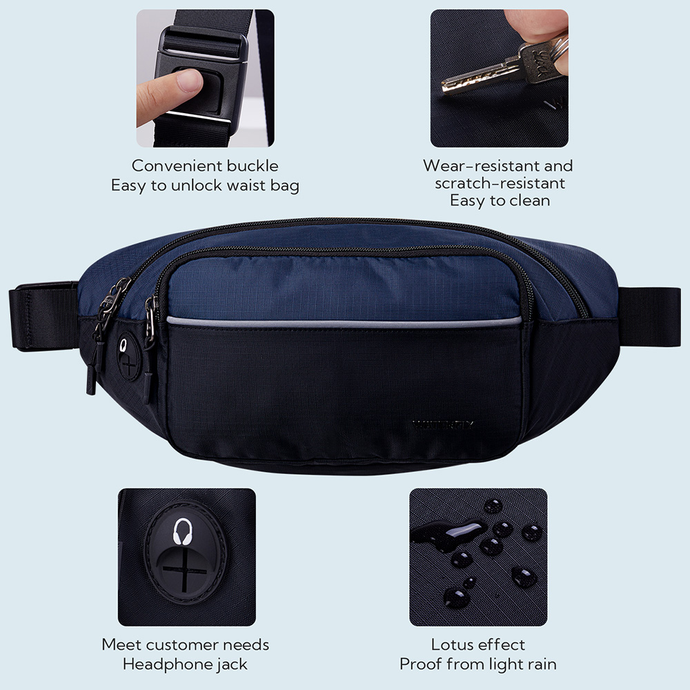 WATERFLY Fanny Pack Waist Bag  - Women Bags Pack recension och pris