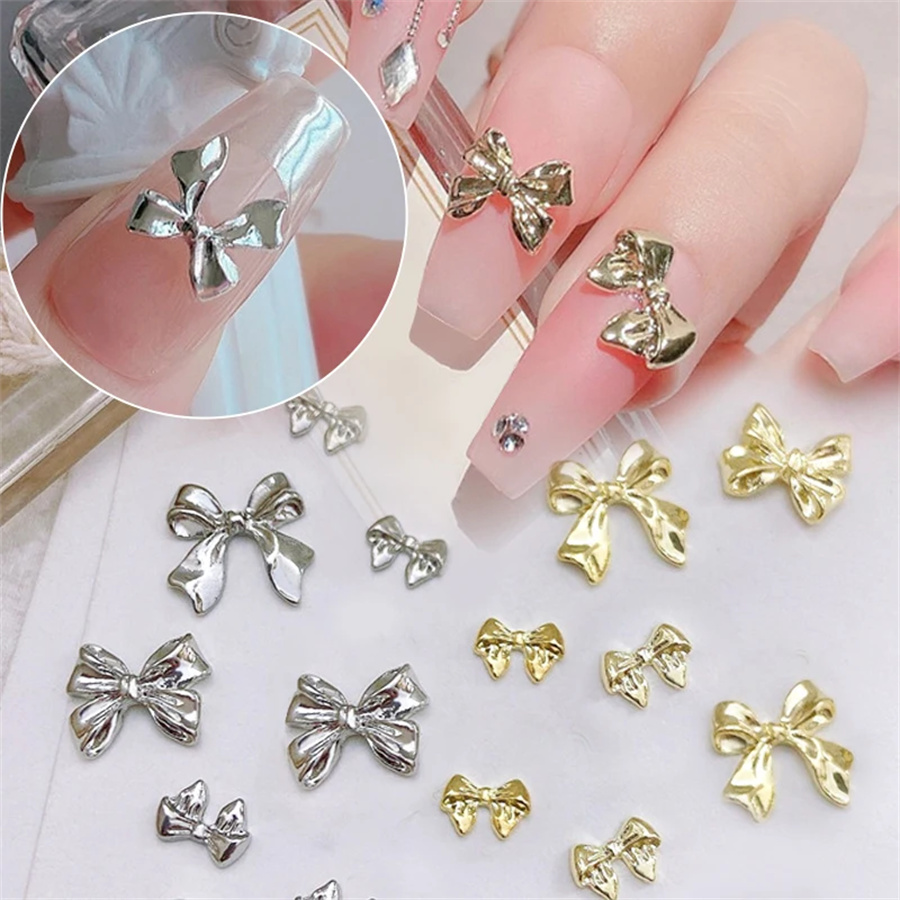 10pcs/Bag Metal 3D Bowknot Gre - Women Bags Grey recension och pris