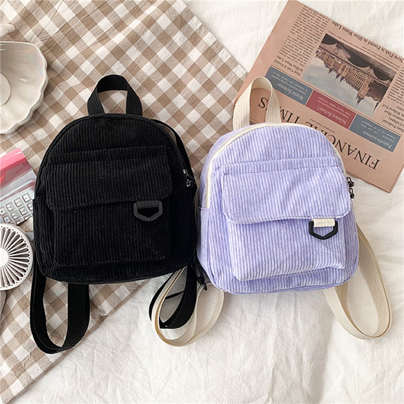 Solid Color Mini Backpack Cord - Mini Backpack Women recension och pris