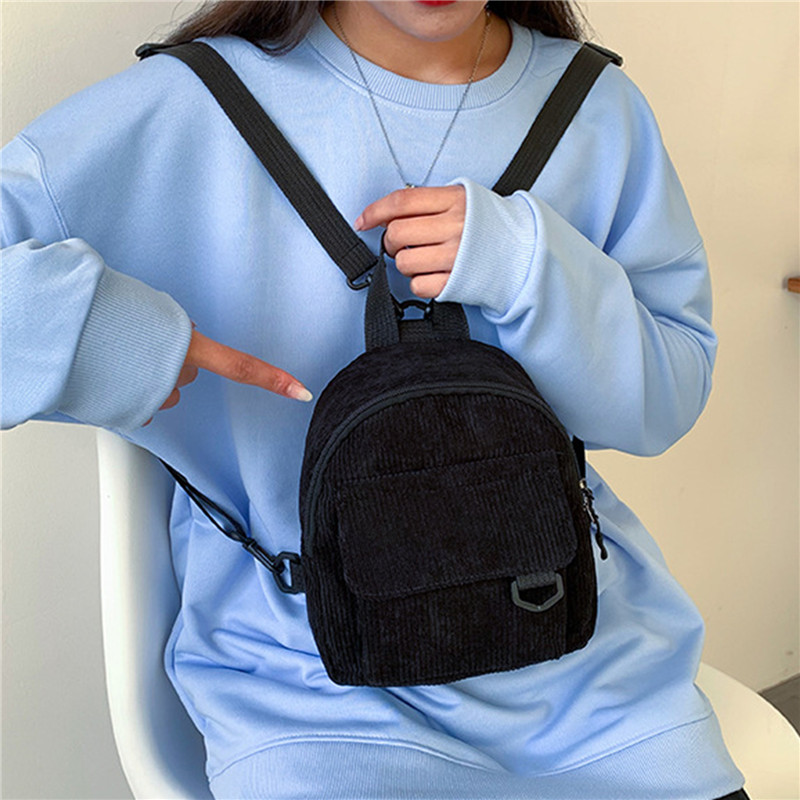 Solid Color Mini Backpack Cord - Mini Backpack Women recension och pris