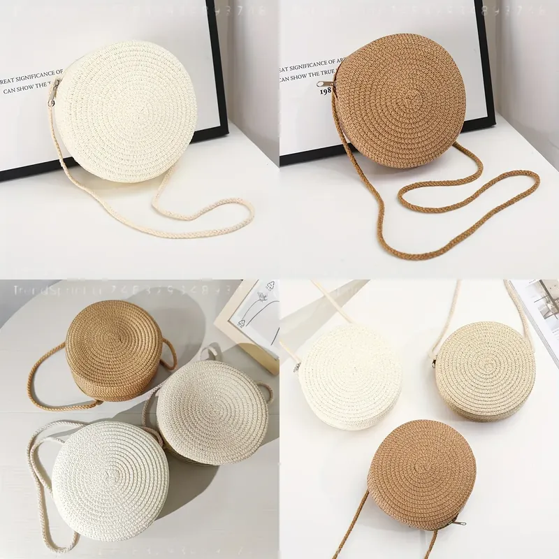 Round Woven Rattan Crossbody B - Women Bags Handmade recension och pris
