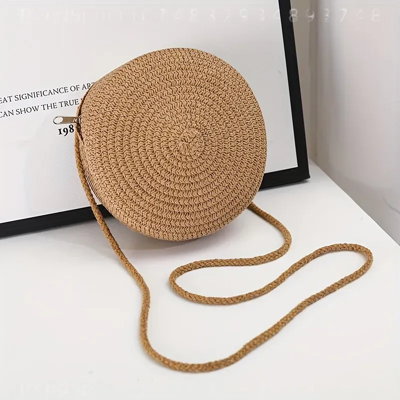 Round Woven Rattan Crossbody B - Women Bags Handmade recension och pris