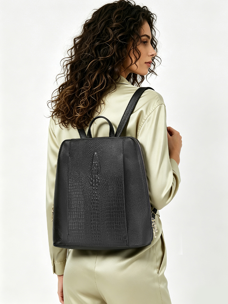 Zency Women's Crocodile Leathe - Mini Backpack Women recension och pris